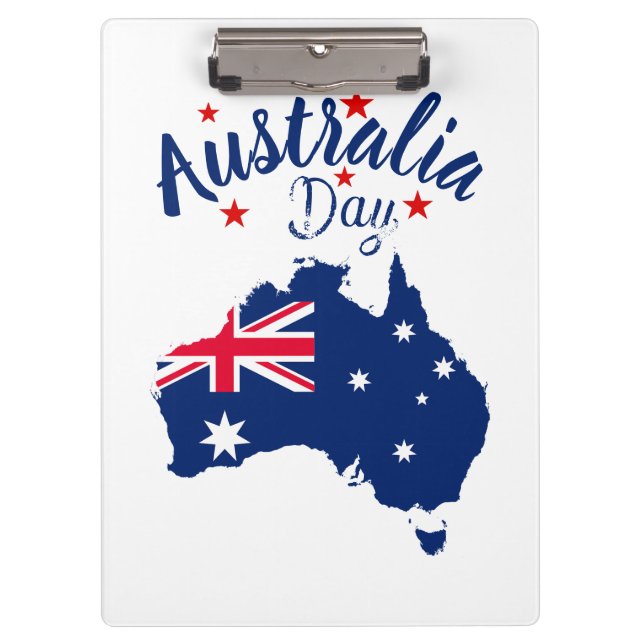 Carpeta De Pinza Día de Australia Azul y Blanco Rojo (Anverso)