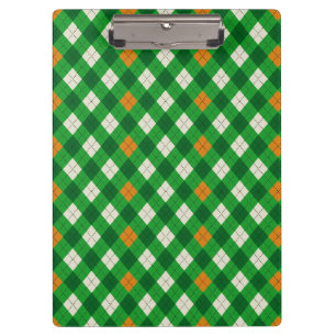 Carpeta De Pinza Día de San Patricio argyle de colores irlandeses