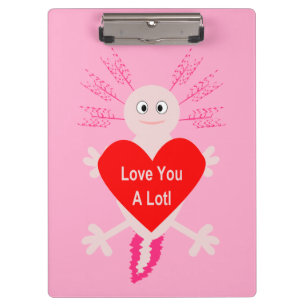 Carpeta De Pinza Día de San Valentín Love Heart Axolotl