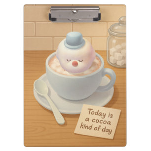 Carpeta De Pinza Día del Chocolate Caliente: Arte de Bichon Marshma