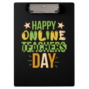 Carpeta De Pinza Día del profesor de arte feliz en línea