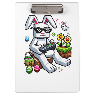 Carpeta De Pinza Día Feliz de Pascua de Conejo Huevo Videojuego par