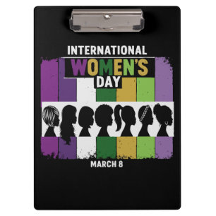 Carpeta De Pinza Día Internacional de la Mujer Moderno Mujeres Di