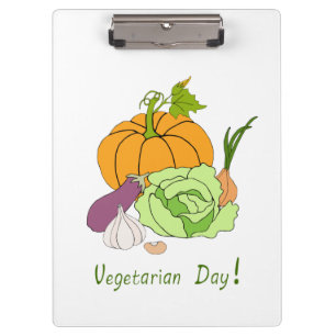 Carpeta De Pinza Día Mundial Vegetariano Minimalista Lindo