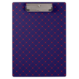 Carpeta De Pinza Diamond Shaped Red Heart & Line Art