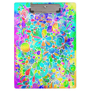 Carpeta De Pinza Dibujando Arte de Fantasía - Flores Abstractas 2