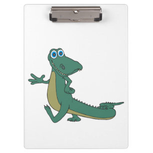 Carpeta De Pinza Dibujo animado del cocodrilo