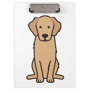 Carpeta De Pinza Dibujo animado del perro del golden retriever