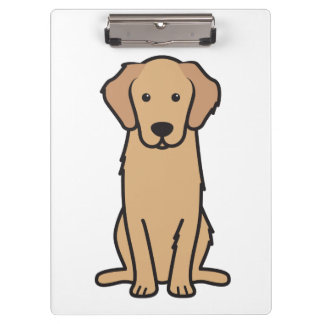 Carpeta De Pinza Dibujo animado del perro del golden retriever
