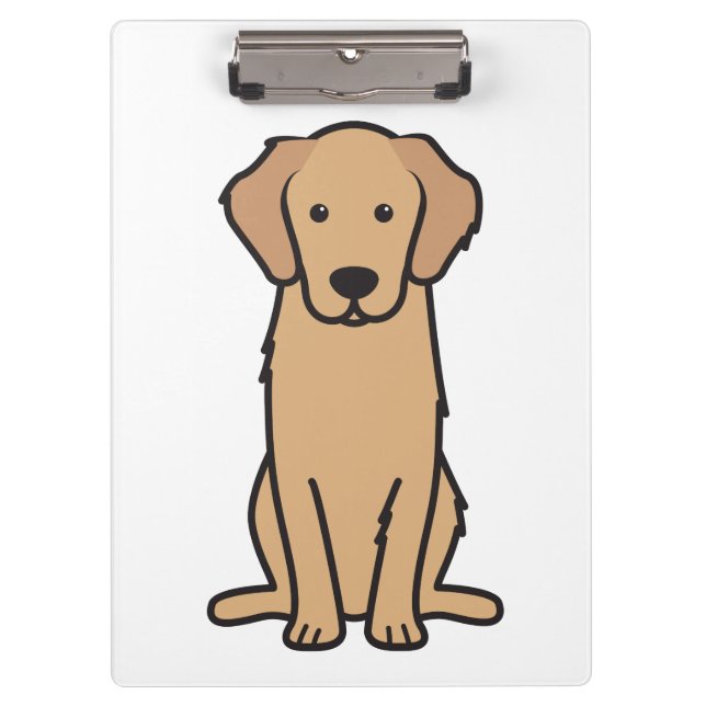 Carpeta De Pinza Dibujo animado del perro del golden retriever (Anverso)