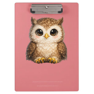 Carpeta De Pinza Dibujo de búho bebé feliz para niños y regalos aco