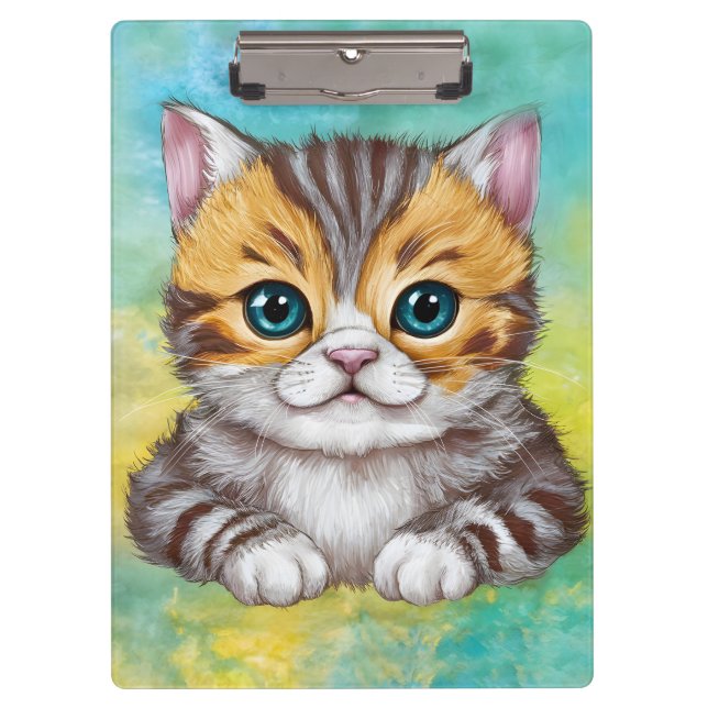 Carpeta De Pinza Dibujo de gato (Anverso)