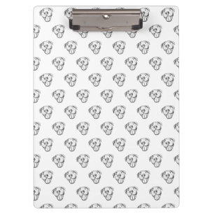Carpeta De Pinza dibujo de pitbull simple amantes de perros blanco