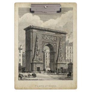 Carpeta De Pinza Dibujo del monumento de Porte Santo-Denis