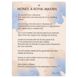 Carpeta De Pinza Dinero, poesía Inspiradora real de Maiden