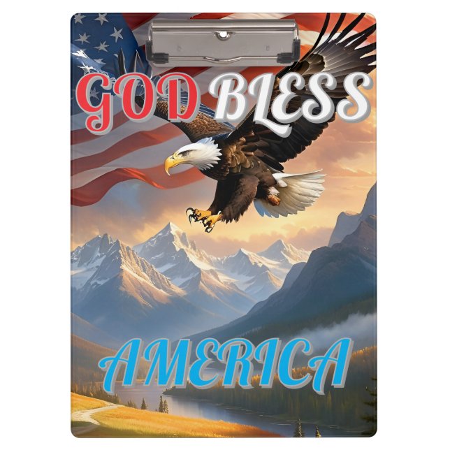CARPETA DE PINZA DIOS BENDIGA A ESTADOS UNIDOS (Anverso)