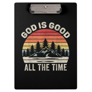 Carpeta De Pinza Dios Retro Vintage es bueno todo el tiempo cristia