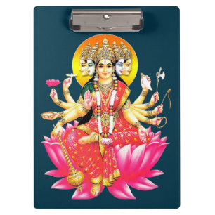 Carpeta De Pinza Diosa Gayatri Devi en la deidad hindú de Lotus