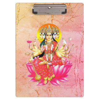 Carpeta De Pinza Diosa Gayatri Devi en la deidad hindú de Lotus
