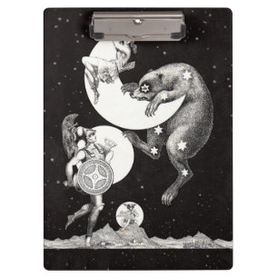 Carpeta De Pinza Diosa lunar celestial antigua y osa mayor