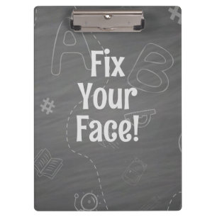 Carpeta De Pinza Directora personalizada "Fix your face"