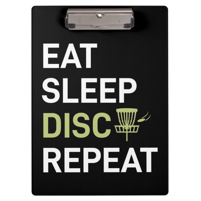Carpeta De Pinza Disc Golf Player | Eat Sleep Disc Golf Repeat (Anverso)