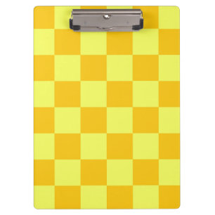 Carpeta De Pinza Diseño a cuadros amarillos claros y oscuros