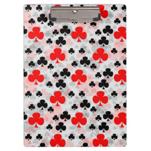 Carpeta De Pinza Diseño abstracto del patrón del Club Red Black Clo