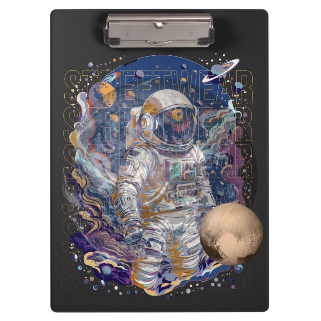 Carpeta De Pinza Diseño astronauta (Anverso)