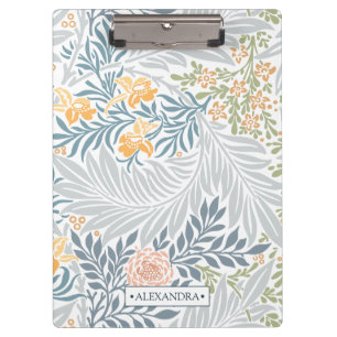 Carpeta De Pinza Diseño botánico elegante de patrones florales