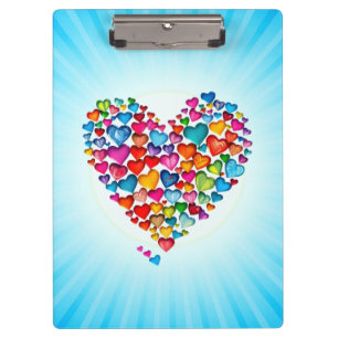 Carpeta De Pinza Diseño de Acuarela en Forma de Corazón de San Vale