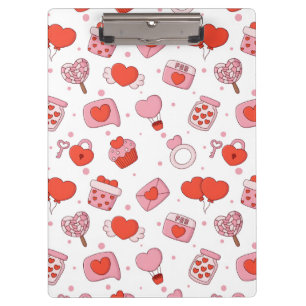 Carpeta De Pinza Diseño de Amor Moderno Feliz Día de San Valentín C