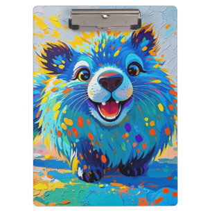 Carpeta De Pinza Diseño de arte animal colorido y abstracto