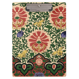 Carpeta De Pinza Diseño de Arte Floral Loto Rojo Chinoiserie de Owe