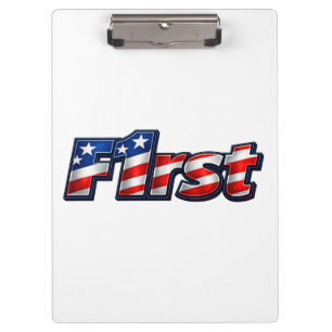 Carpeta De Pinza Diseño de bandera F1rst patriótica