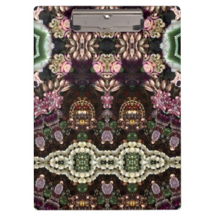 Carpeta De Pinza Diseño de Bling rosa, marrón y verde