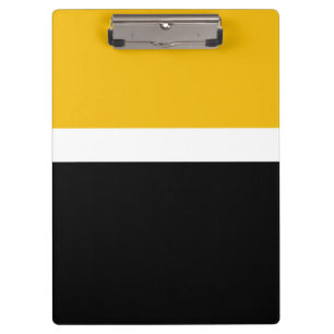 Carpeta De Pinza Diseño de bloques de color amarillo blanco negro