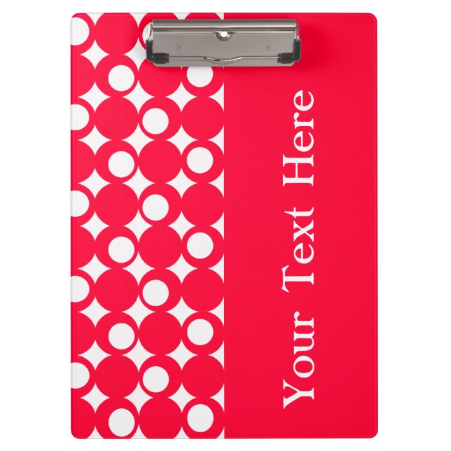Carpeta De Pinza Diseño de bolas de mod de Rouge con texto personal (Anverso)