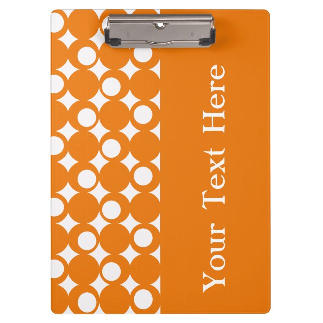 Carpeta De Pinza Diseño de bolas de naranja con texto personalizado (Anverso)
