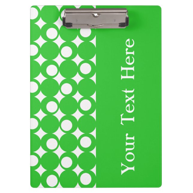 Carpeta De Pinza Diseño de bolas de sangre verde con texto personal (Anverso)