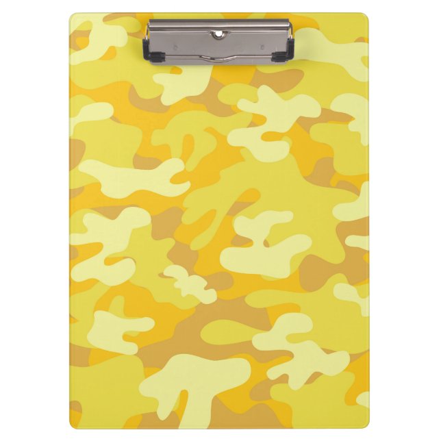 Carpeta De Pinza Diseño de camo amarillo y oro (Anverso)