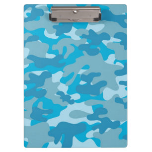 Carpeta De Pinza Diseño de camo azul y gris
