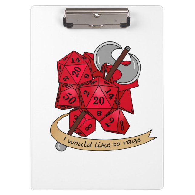 Carpeta De Pinza Diseño de dados bárbaros (Anverso)