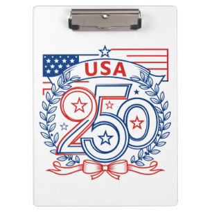 Carpeta De Pinza Diseño de emblema del aniversario patriótico USA 2