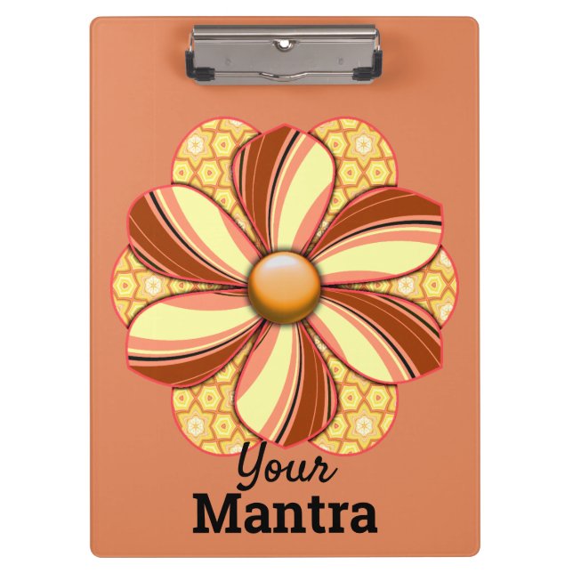 Carpeta De Pinza Diseño de flores de Bonito personalizar (Anverso)