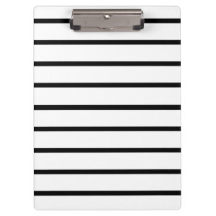 Carpeta De Pinza Diseño de franjas blancas y negras