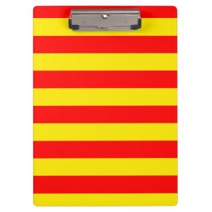 Carpeta De Pinza Diseño de franjas rojas y amarillas