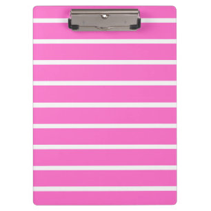 Carpeta De Pinza Diseño de franjas rosadas y blancas