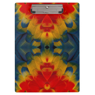 Carpeta De Pinza diseño de guacamayo escarlata caleidoscopio