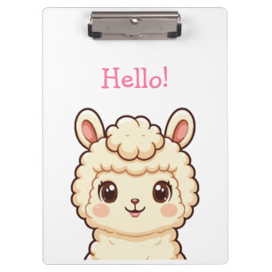 Carpeta De Pinza Diseño de ilustración de llama adorable